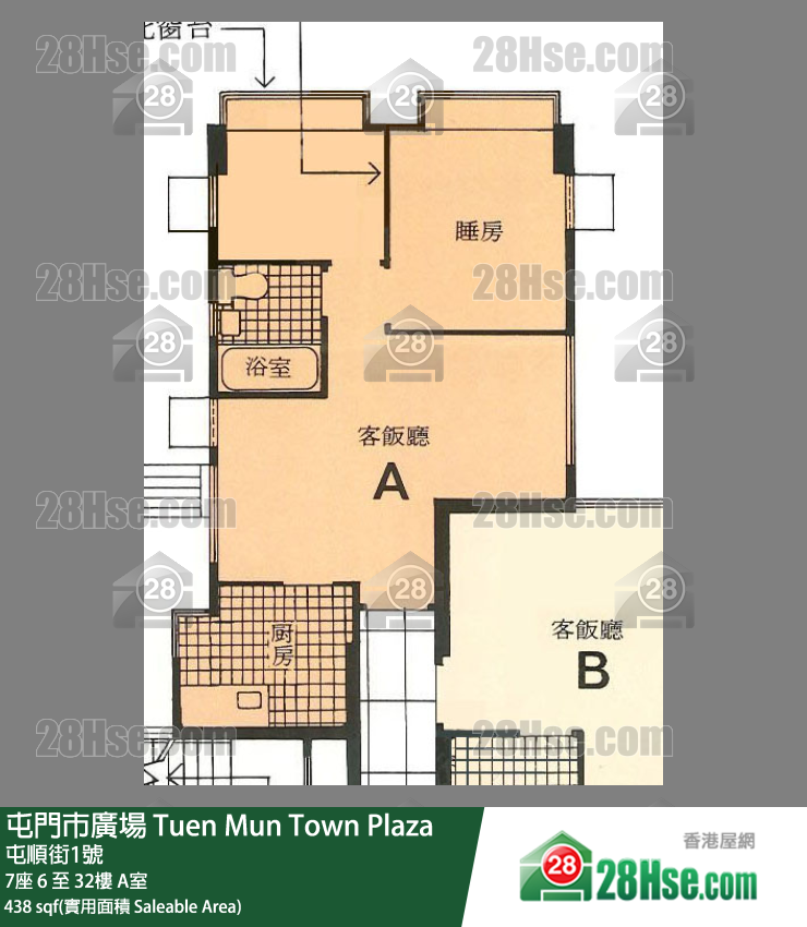 屯門市廣場 7座14樓 A室 平面圖