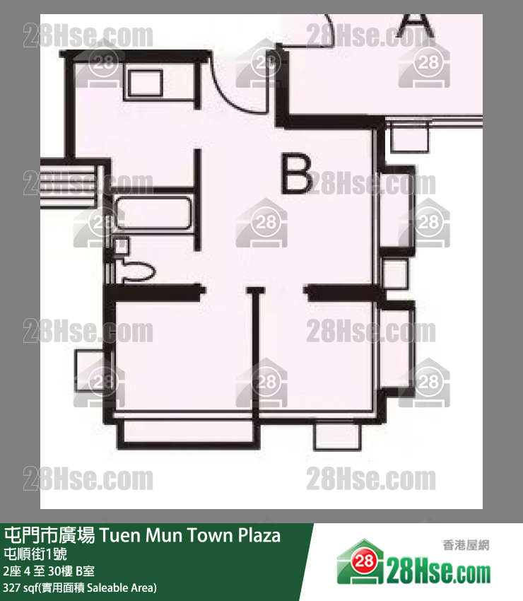 屯门市广场 单位平面图(由 28Hse 提供) 屯门市广场 单位平面图(由 28Hse 提供)