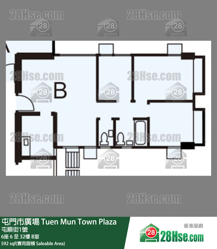 屯門市廣場 6座8樓 B室 平面圖