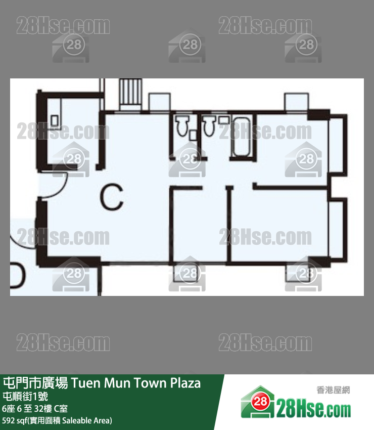 屯門市廣場 6座 23樓 C室 平面圖
