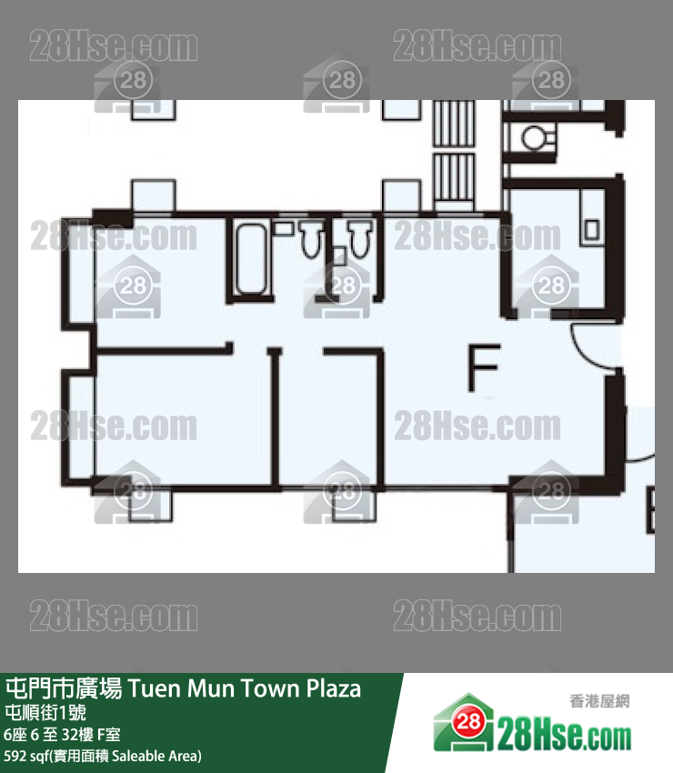 屯門市廣場 6座6樓 F室 平面圖
