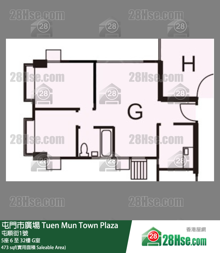 屯門市廣場 5座20樓 G室 平面圖