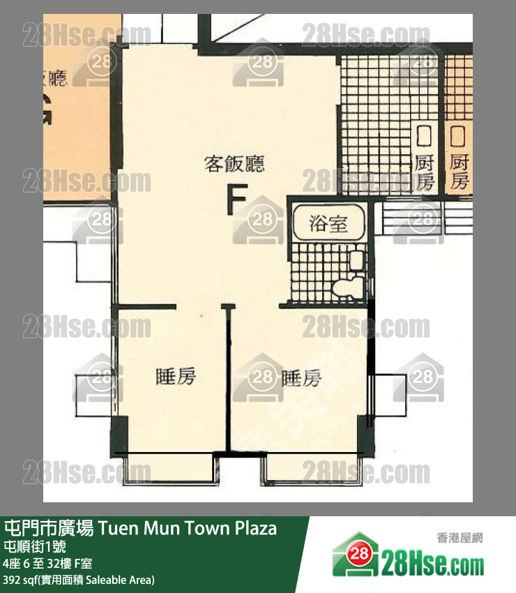屯門市廣場 4座26樓 F室 平面圖