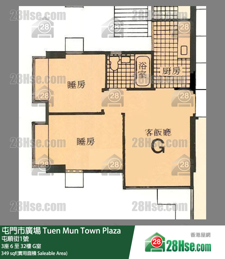 屯門市廣場 3座 21樓 G室 平面圖