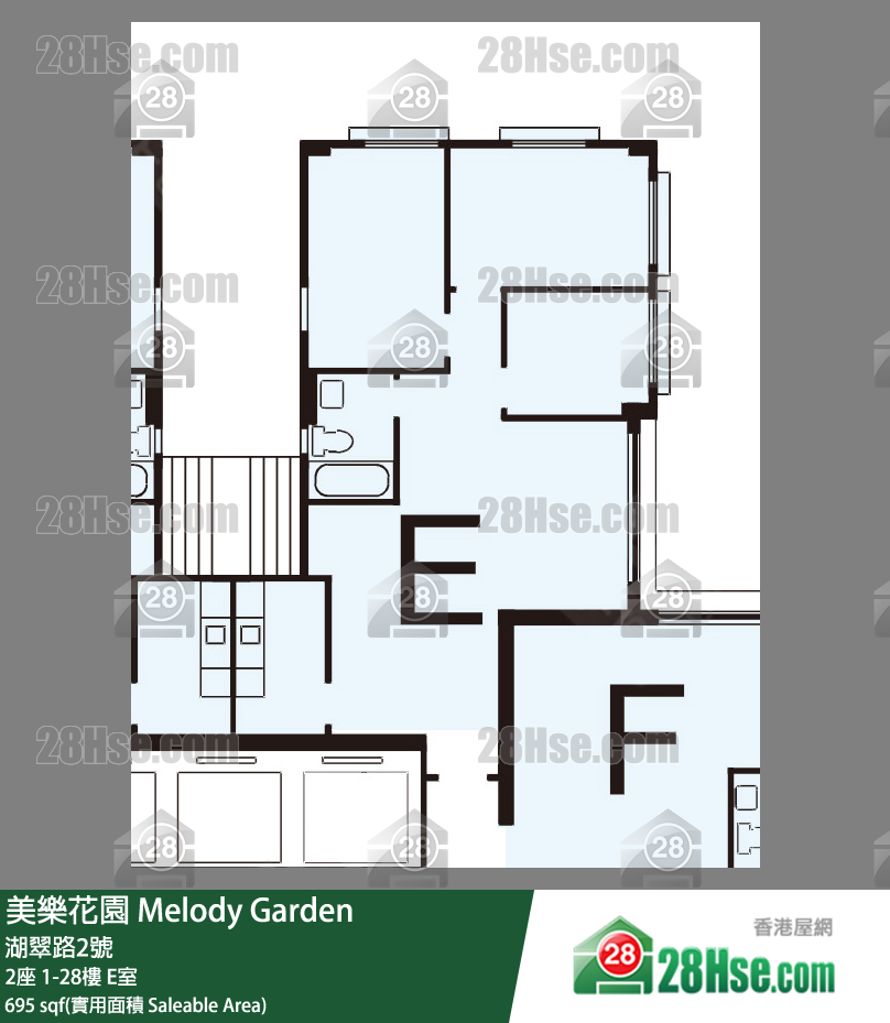 美樂花園 2座5樓 E室 平面圖
