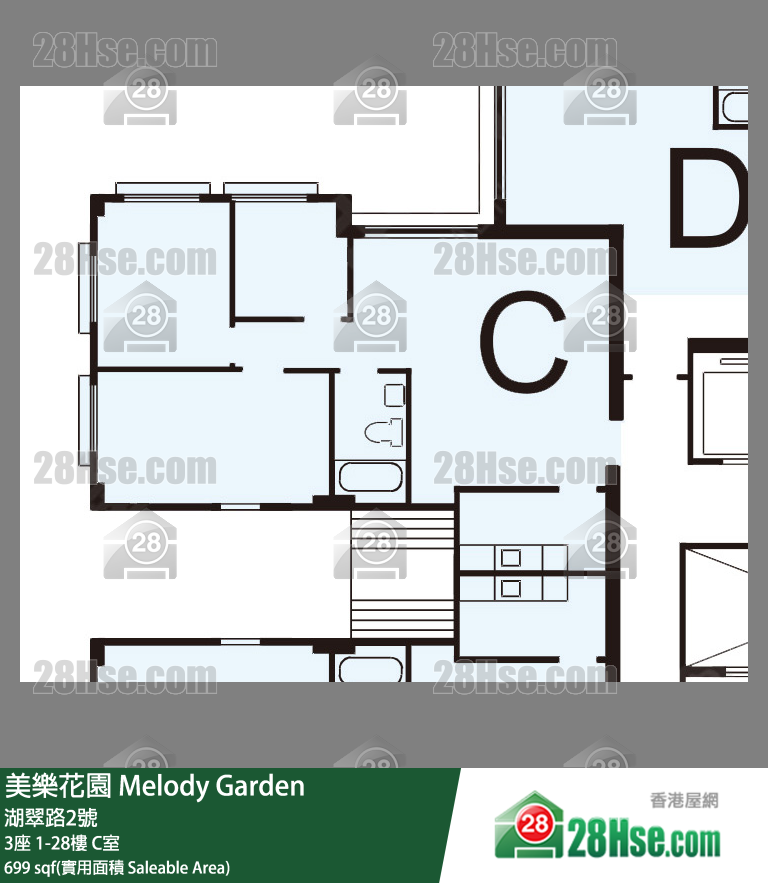 美樂花園 3座10樓 C室 平面圖