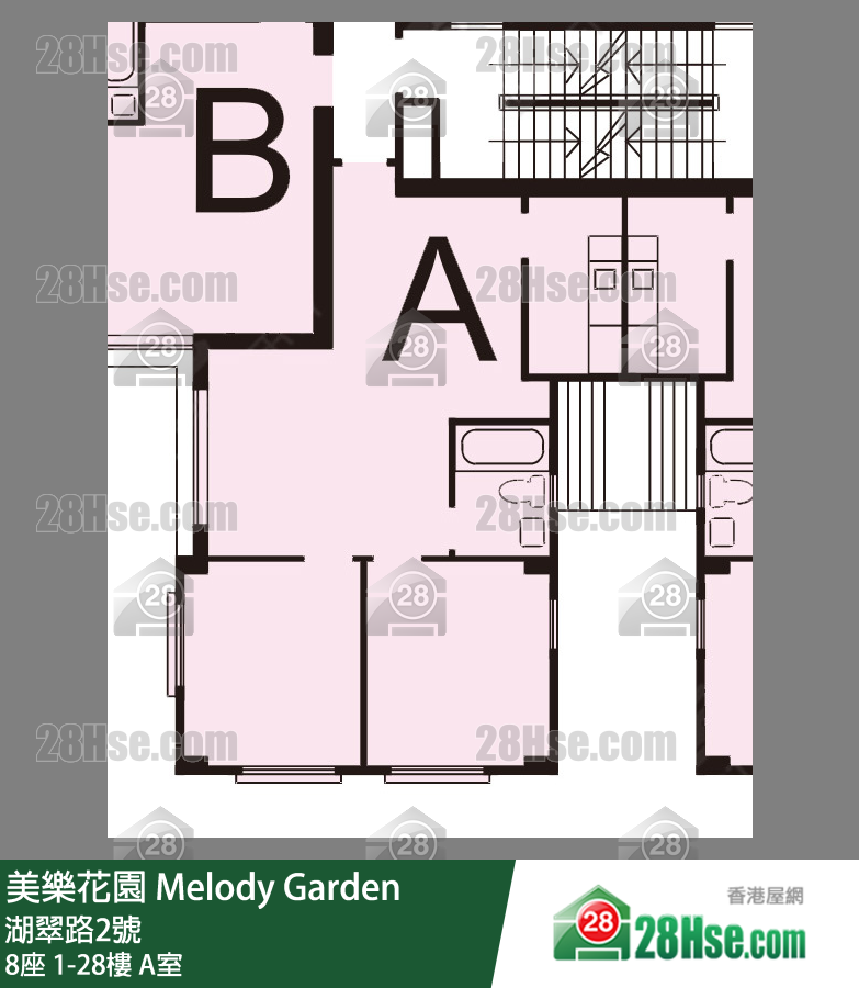 美樂花園 8座23樓 A室 平面圖