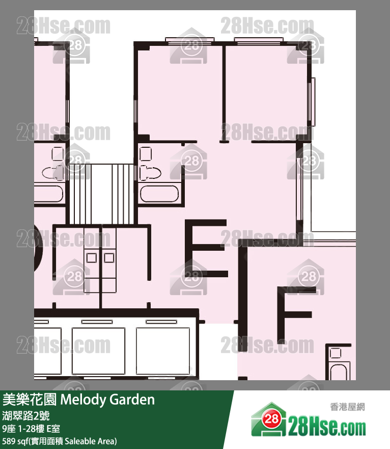 美樂花園 9座7樓 E室 平面圖