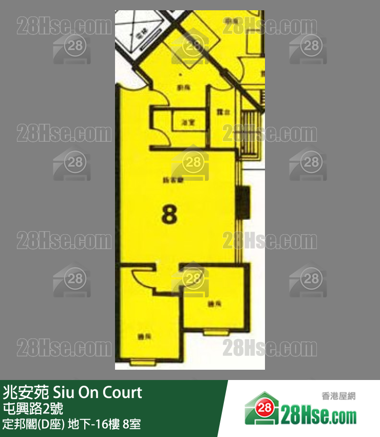 兆安苑 定邦閣(D座)地下 8室 平面圖