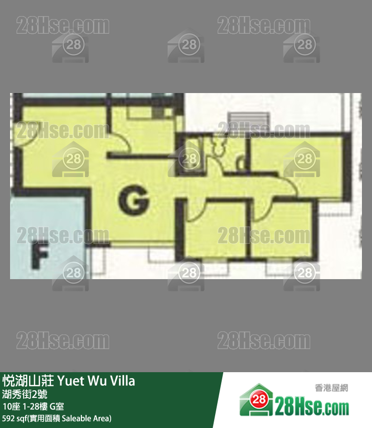 悅湖山莊 10座21樓 G室 平面圖