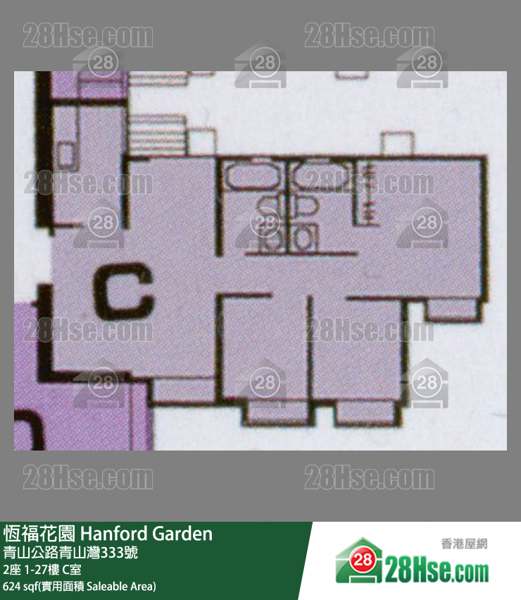 Hanford Garden Unit FloorPlan (Provided by 28Hse)