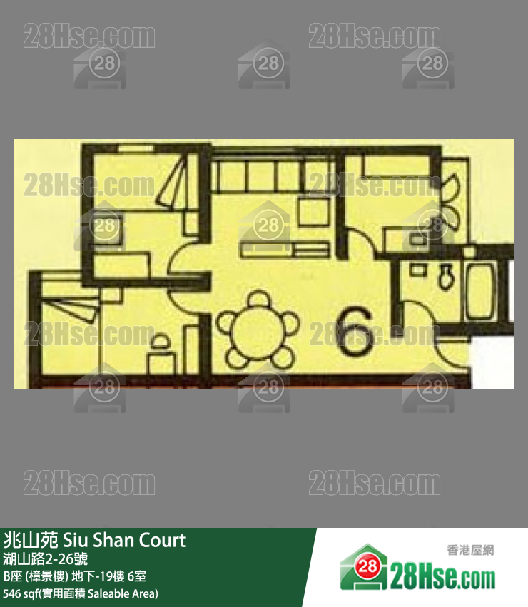 兆山苑 B座 (樟景楼)11楼 6室 平面图