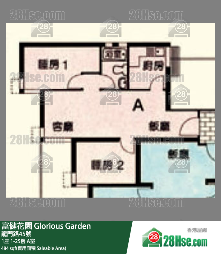 富健花園 1座1樓 A室 平面圖