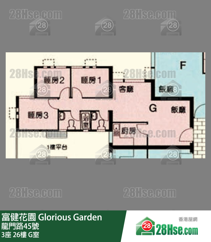 富健花園 3座26樓 G室 平面圖