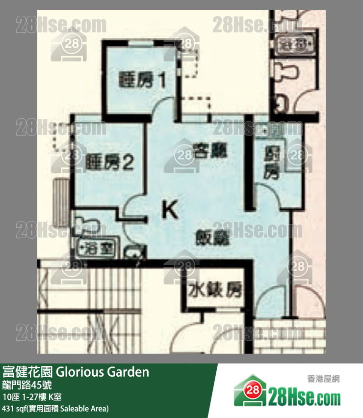 富健花園 10座6樓 K室 平面圖