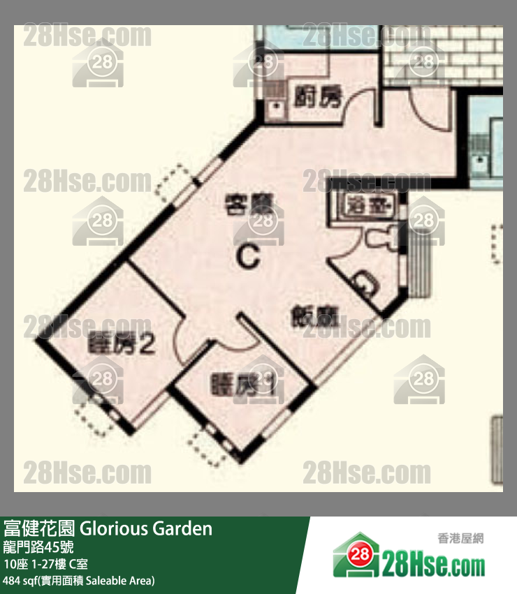 富健花園 10座17樓 C室 平面圖