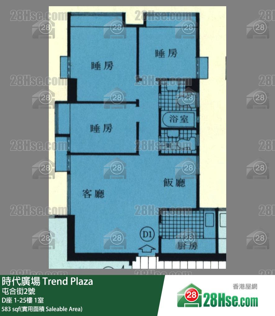 時代廣場 D座5樓 1室 平面圖