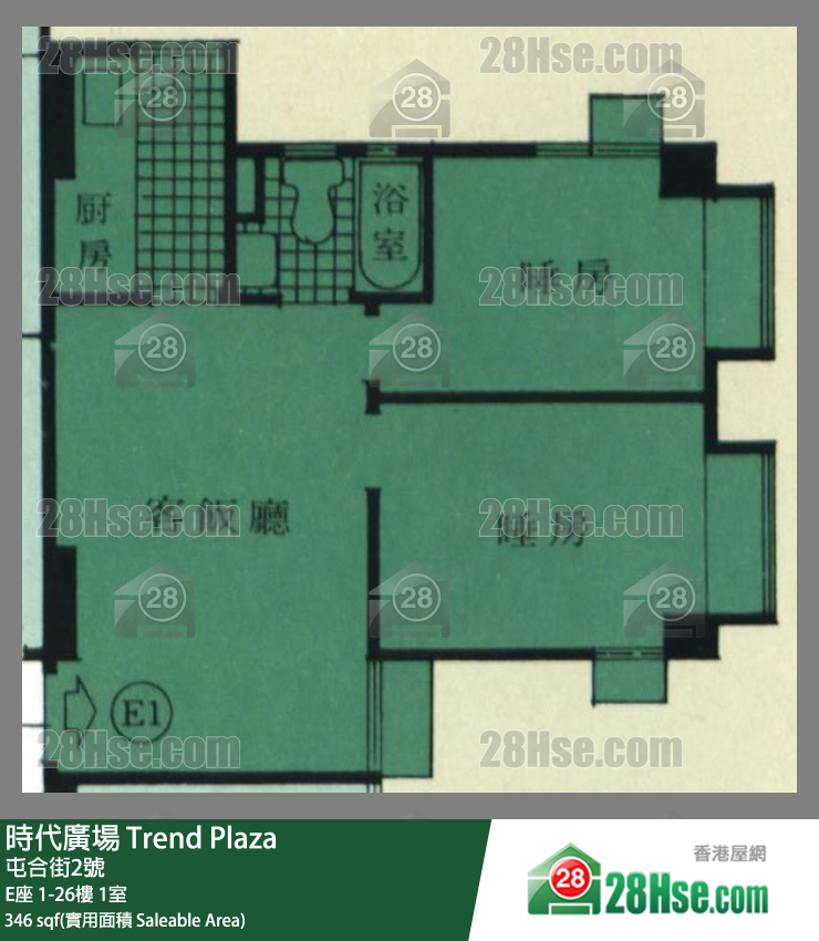 時代廣場 E座10樓 1室 平面圖