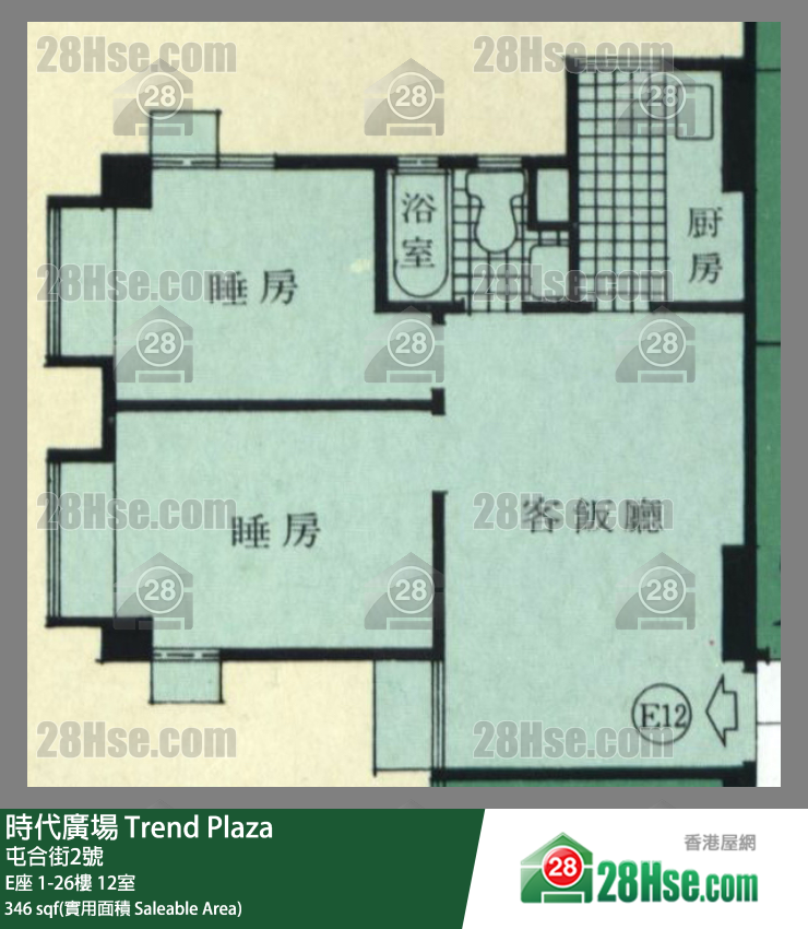 時代廣場 E座6樓 12室 平面圖