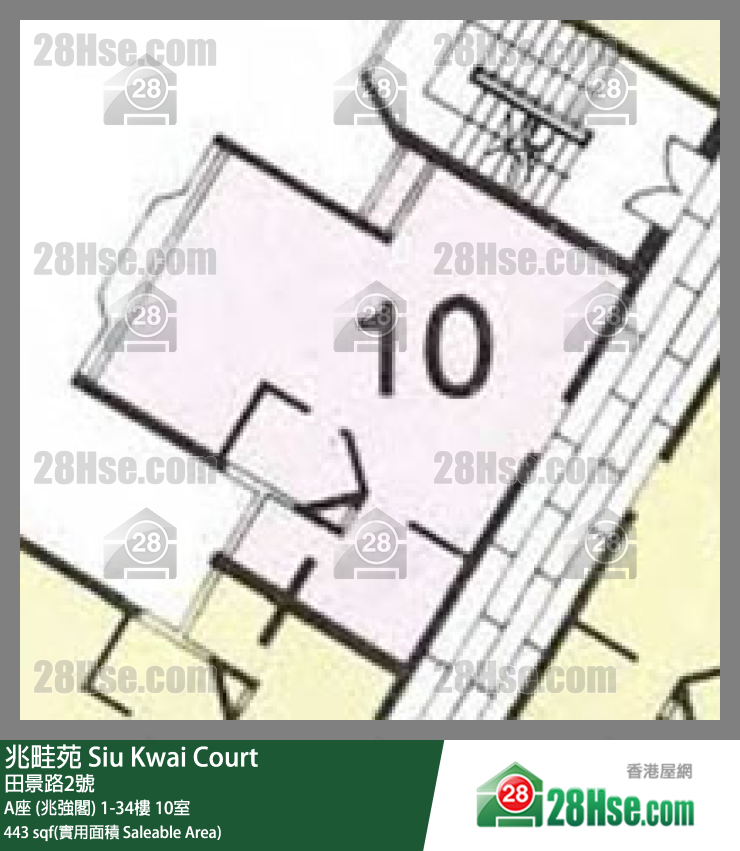 兆畦苑 A座 (兆强阁)18楼 10室 平面图