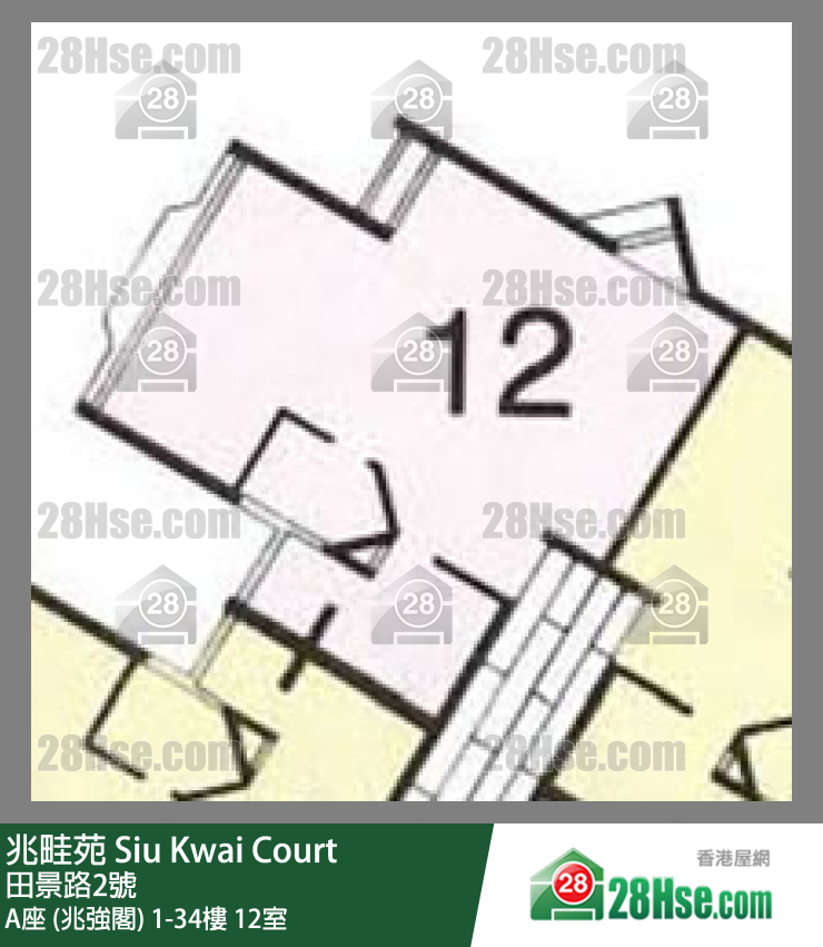 兆畦苑 A座 (兆强阁)6楼 12室 平面图