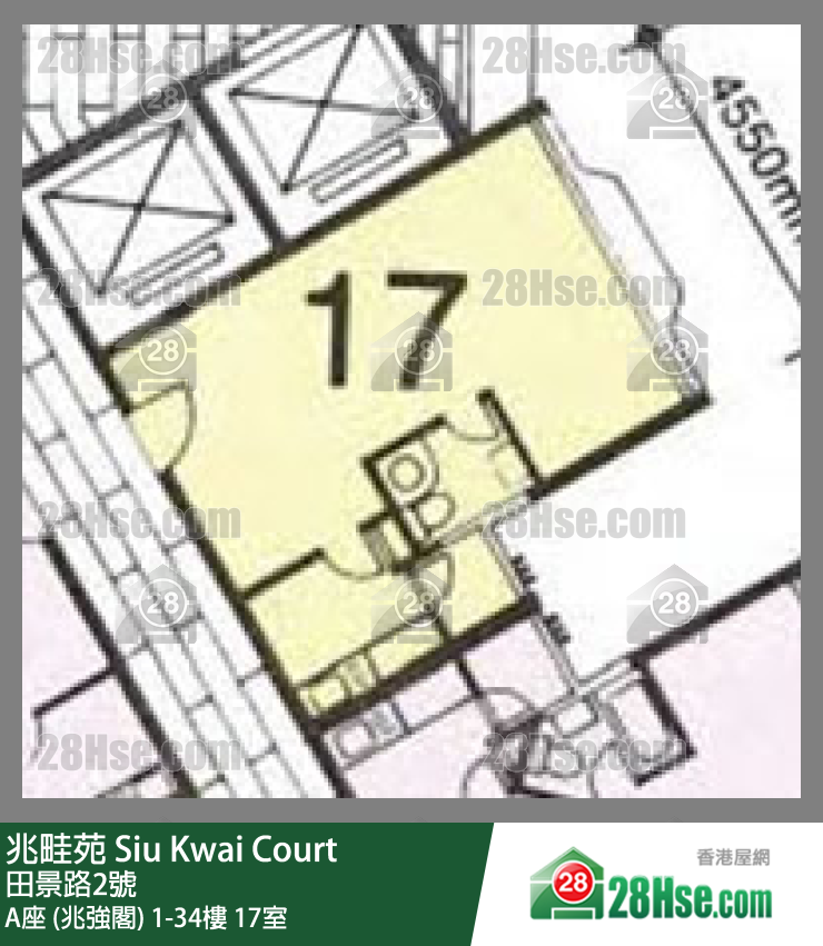 兆畦苑 A座 (兆强阁)33楼 17室 平面图