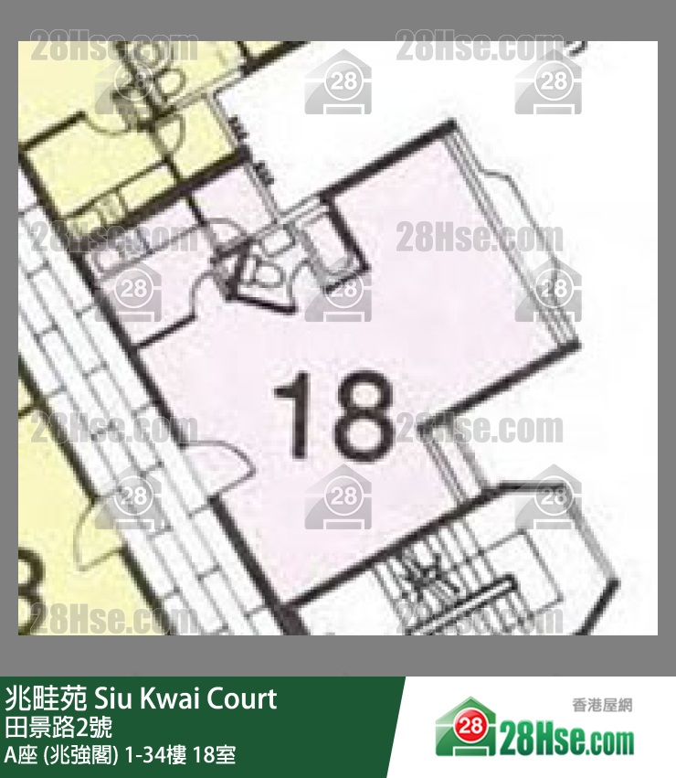 兆畦苑 A座 (兆强阁)24楼 18室 平面图