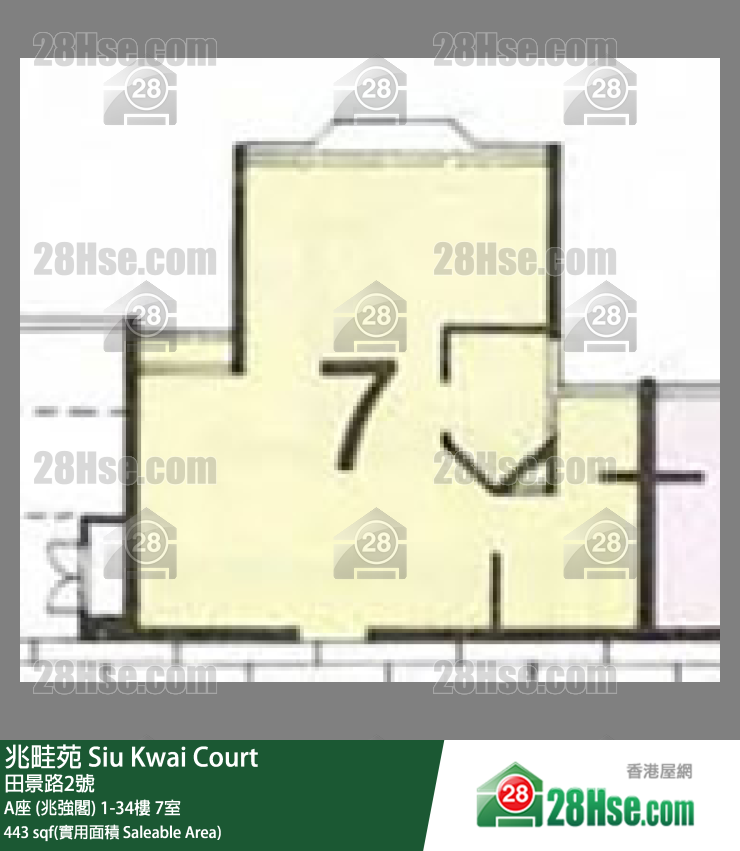 兆畦苑 A座 (兆强阁)20楼 7室 平面图