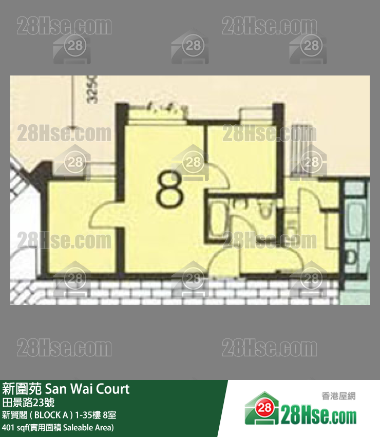 新围苑 单位平面图(由 28Hse 提供)