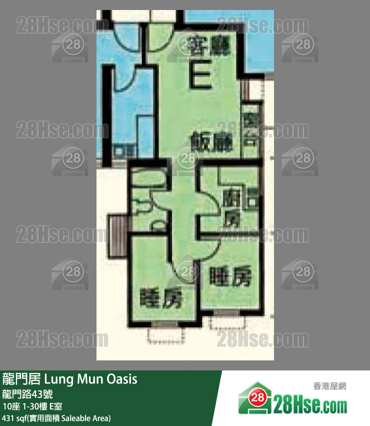 龍門居 10座14樓 E室 平面圖