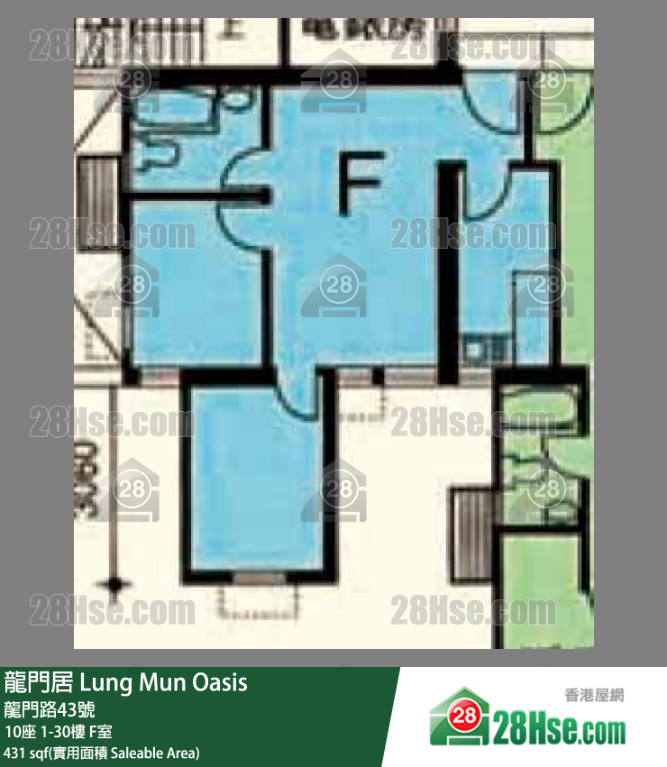 龍門居 10座8樓 F室 平面圖