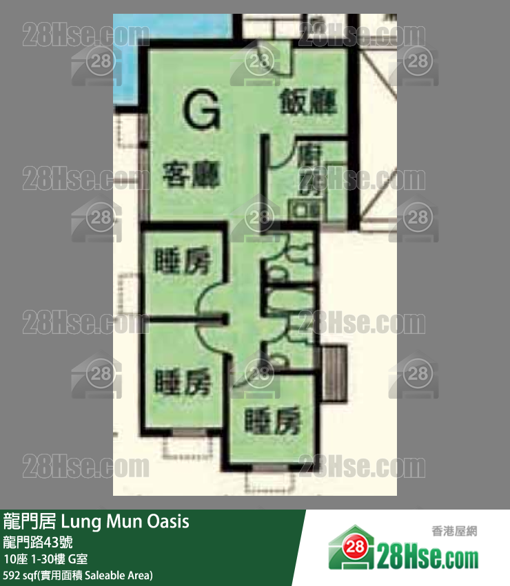 龍門居 10座1樓 G室 平面圖