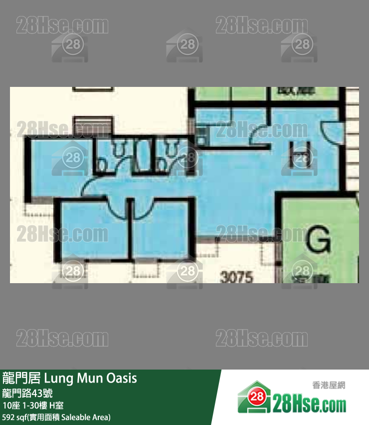 龍門居 10座25樓 H室 平面圖
