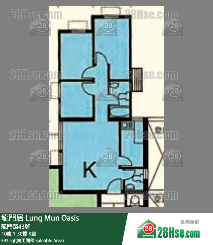 龍門居 10座1樓 K室 平面圖