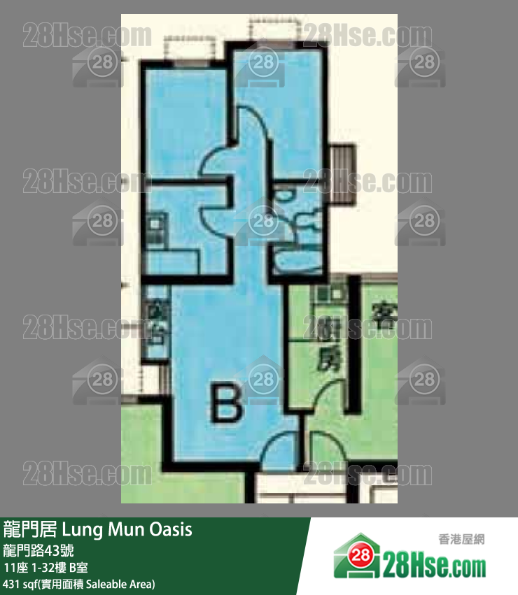 龍門居 11座6樓 B室 平面圖
