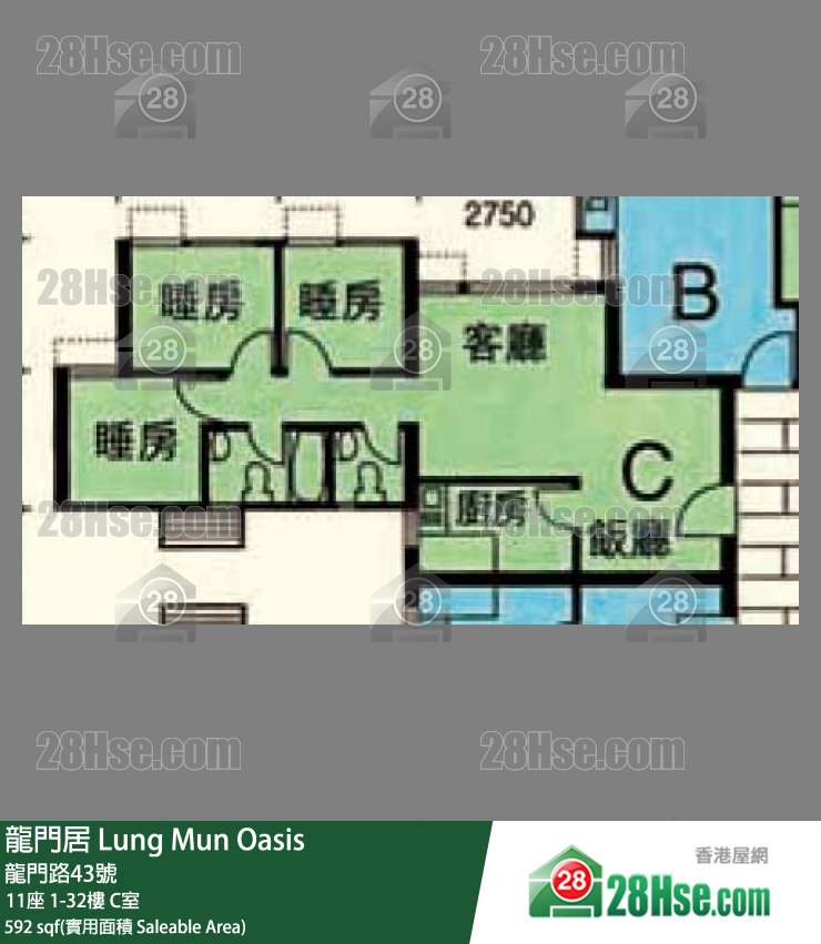 龍門居 11座10樓 C室 平面圖