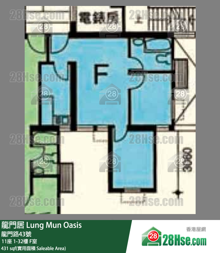 龍門居 11座20樓 F室 平面圖