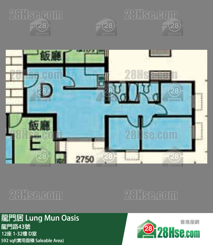 龍門居 12座7樓 D室 平面圖