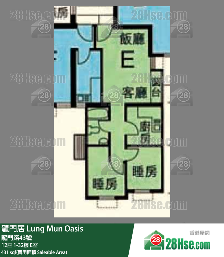 龍門居 12座24樓 E室 平面圖