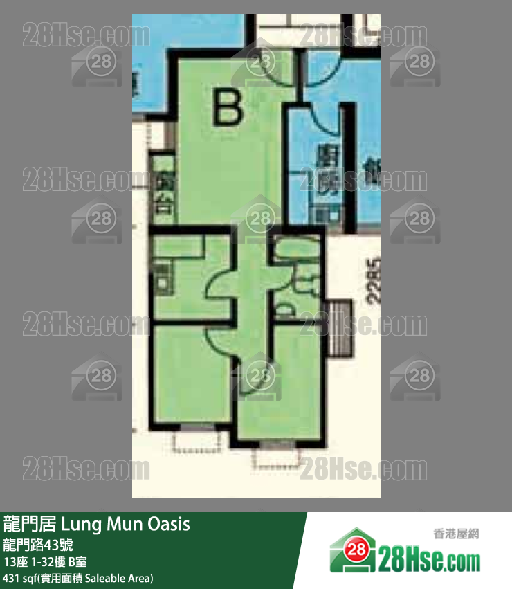 龍門居 13座27樓 B室 平面圖