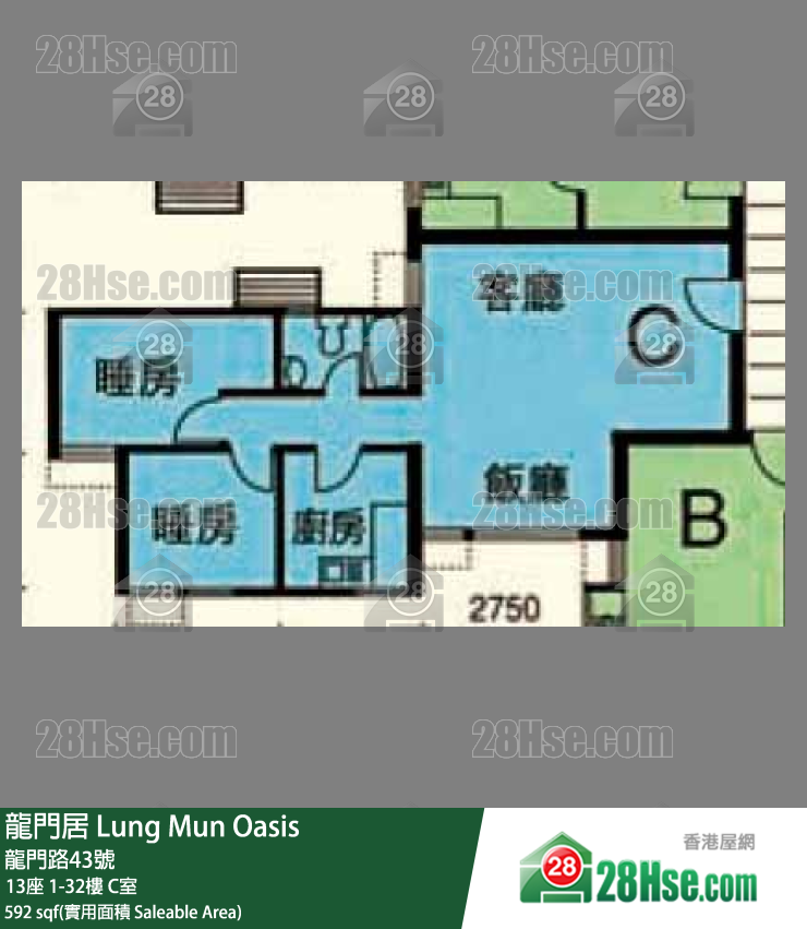 龍門居 13座 6樓 C室 平面圖