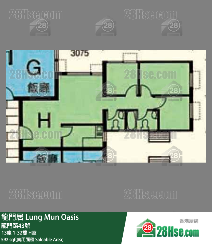 龍門居 13座19樓 H室 平面圖