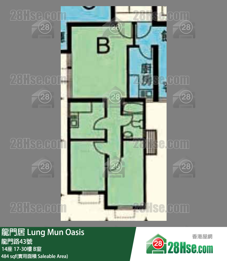 龍門居 14座19樓 B室 平面圖