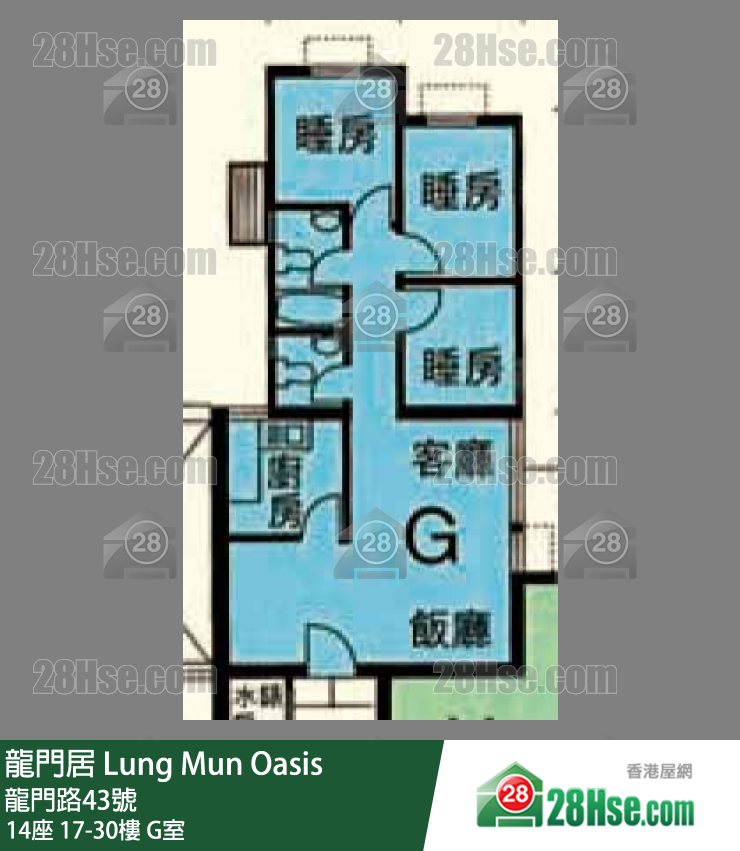 龍門居 14座22樓 G室 平面圖