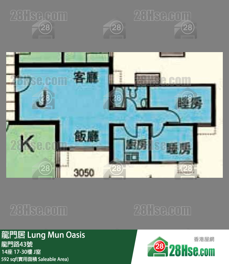 龍門居 14座25樓 J室 平面圖