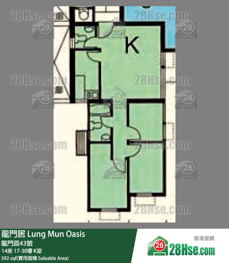 龍門居 14座22樓 K室 平面圖