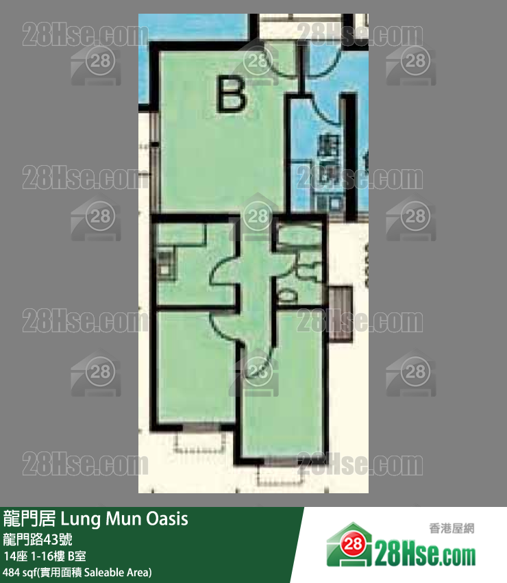 龍門居 14座7樓 B室 平面圖