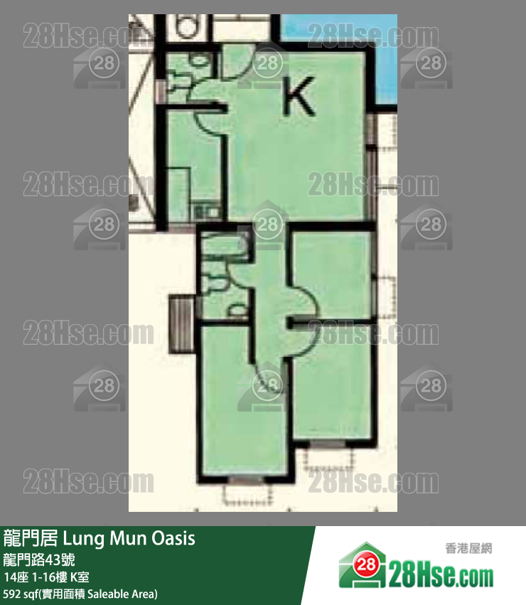 龍門居 14座9樓 K室 平面圖