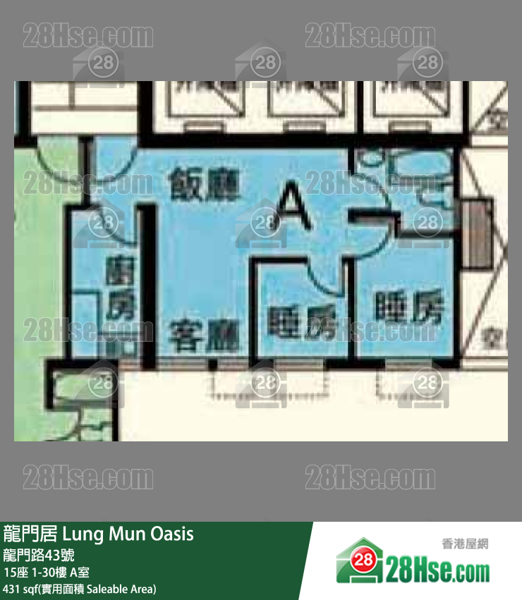 龍門居 15座19樓 A室 平面圖
