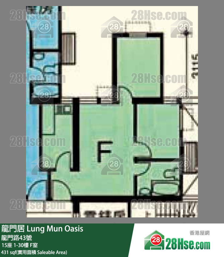 龍門居 15座27樓 F室 平面圖